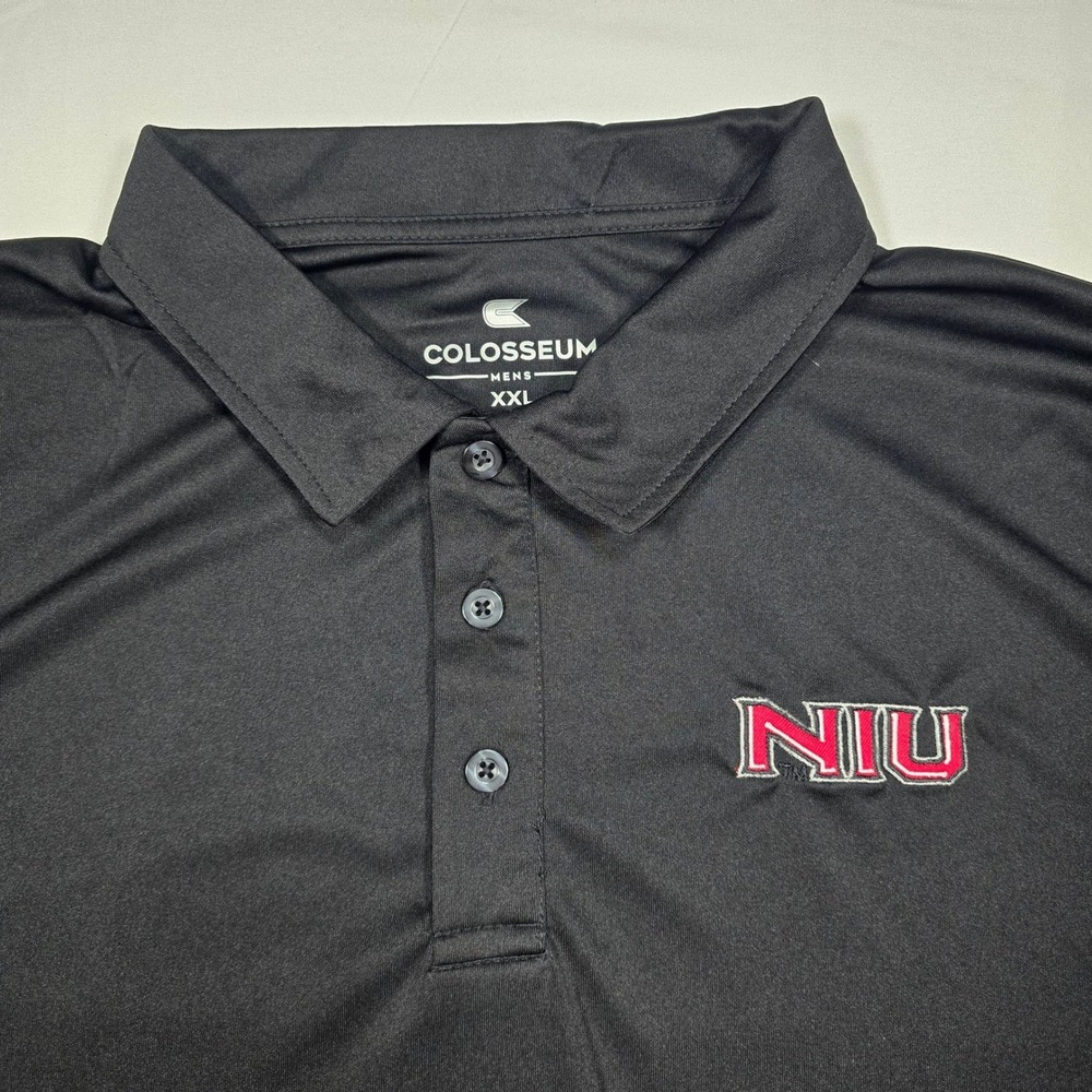 Colosseum NIU Huskies‎ Polo Men's XXL Black Performance Athletic NCAA